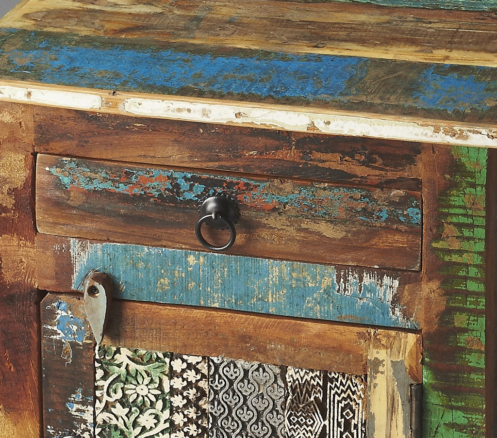18" Brown Standard Accent Chest With One Drawer-2