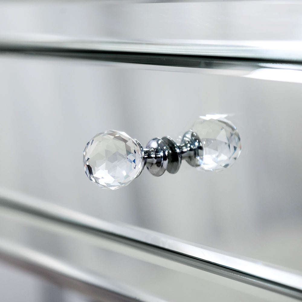 24" Stainless Steel and Mirror Nightstand-5