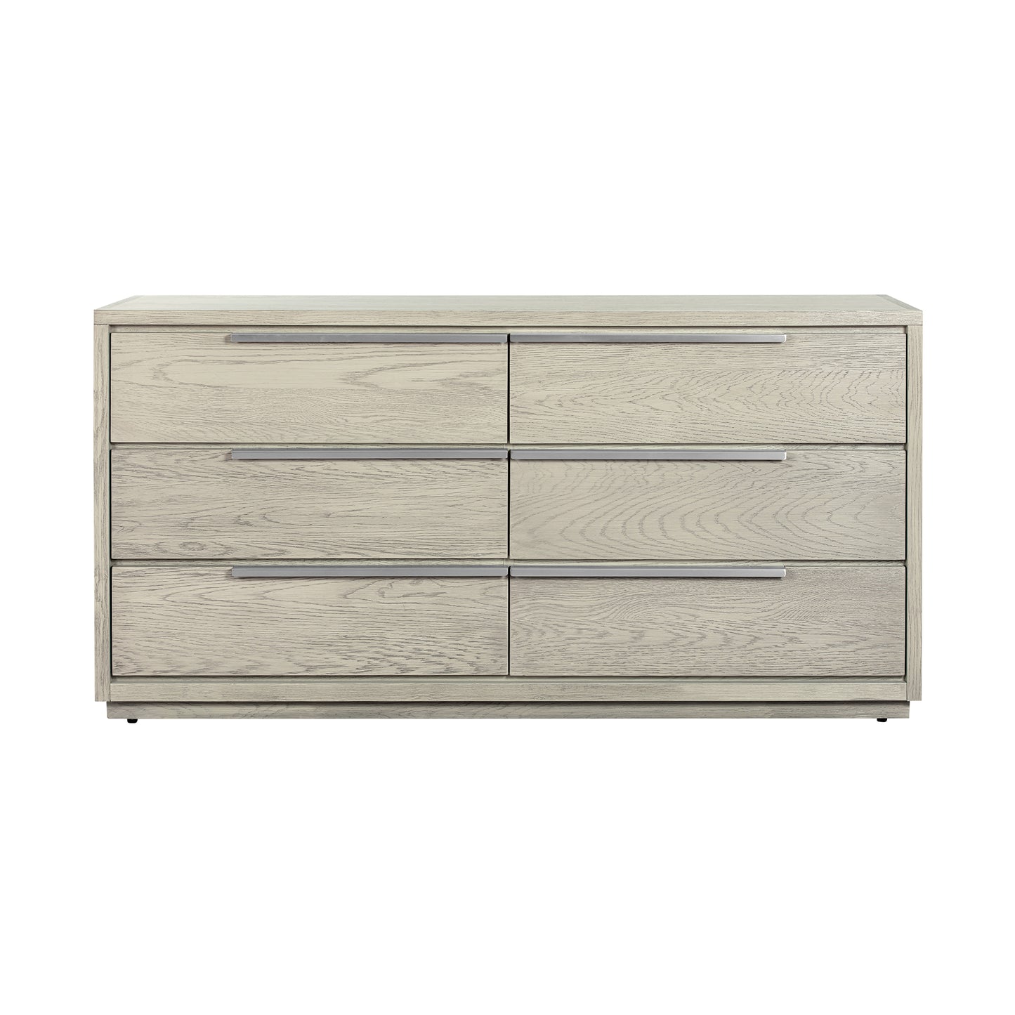 63" Gray Solid Wood Six Drawer Double Dresser-0