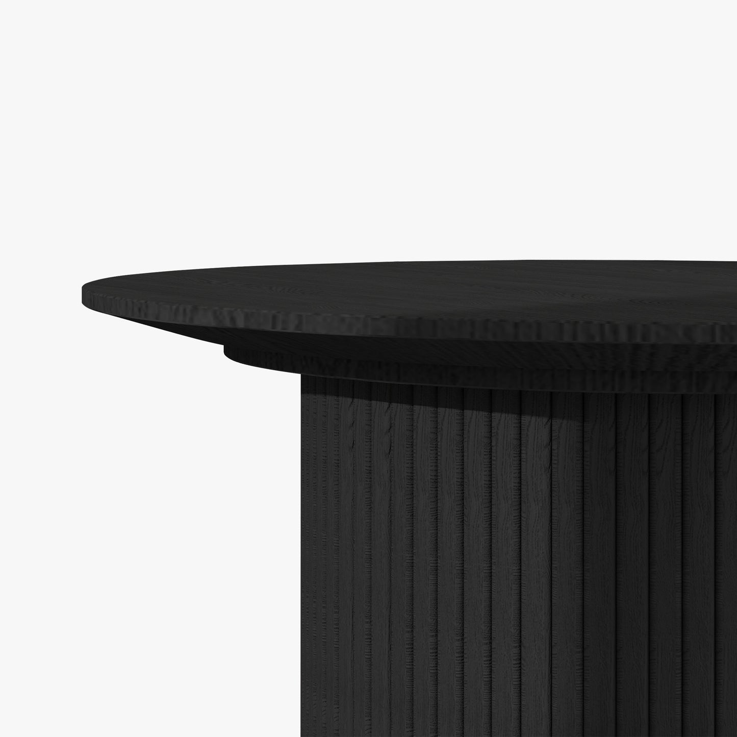 24" Black Wood Round Pedestal Coffee Table-6
