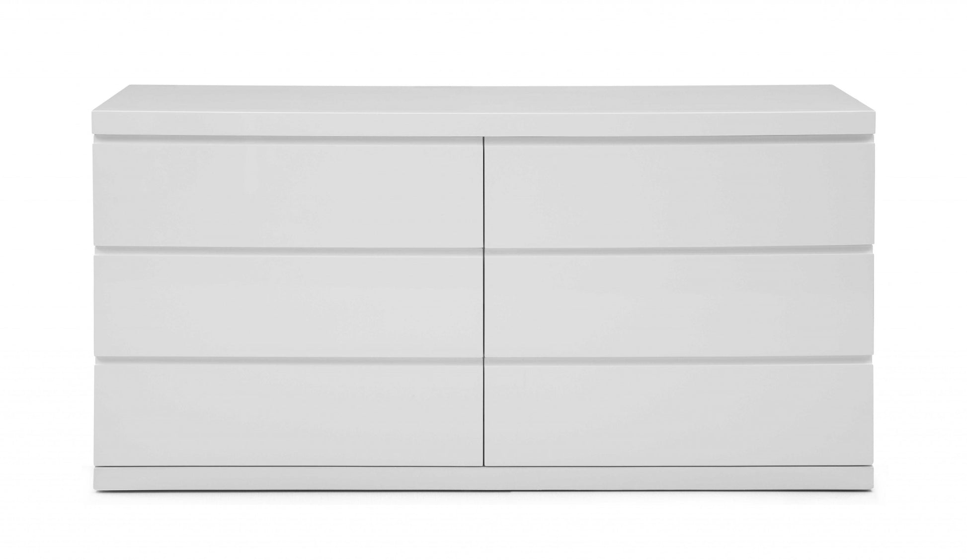 63" White Solid Wood Six Drawer Double Dresser-2
