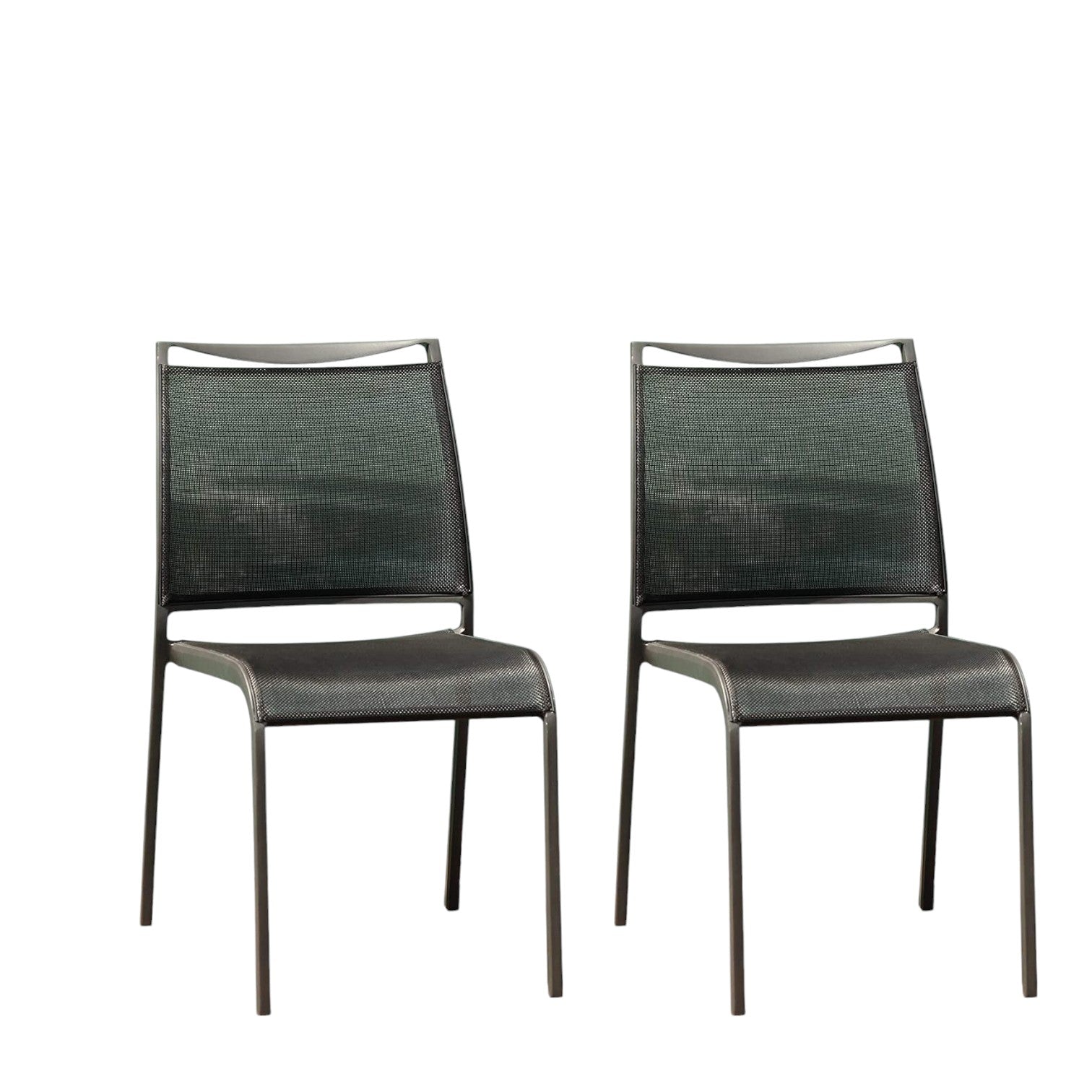Set of Two Gray Dining Side Chairs-2