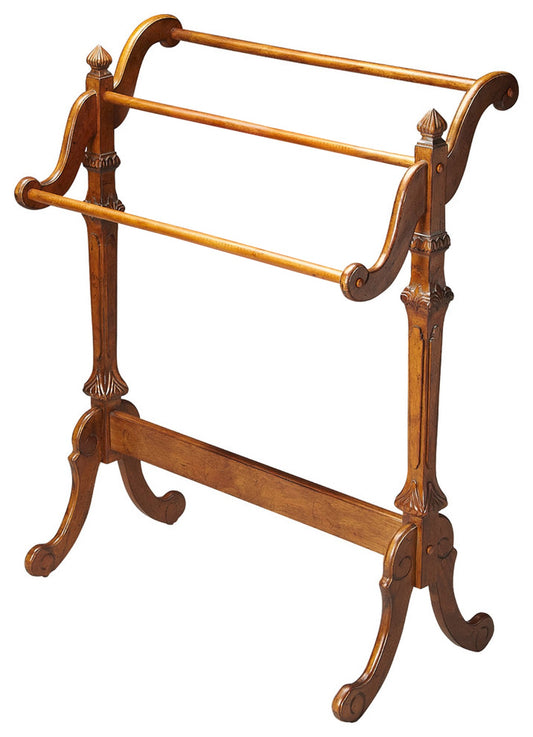 Vintage Oak Blanket Stand-0