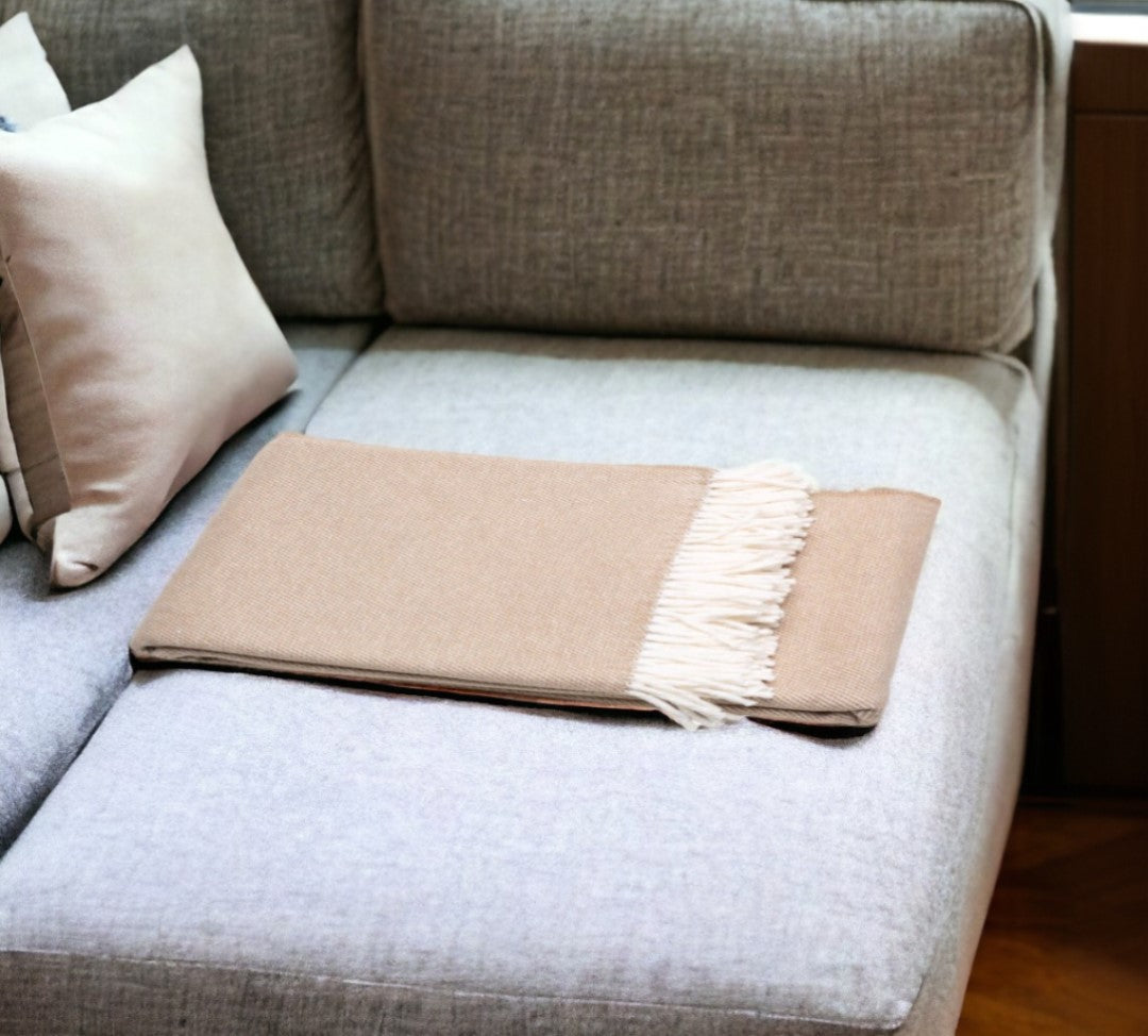 Stone Mini Dot Fringed Throw Blanket-1