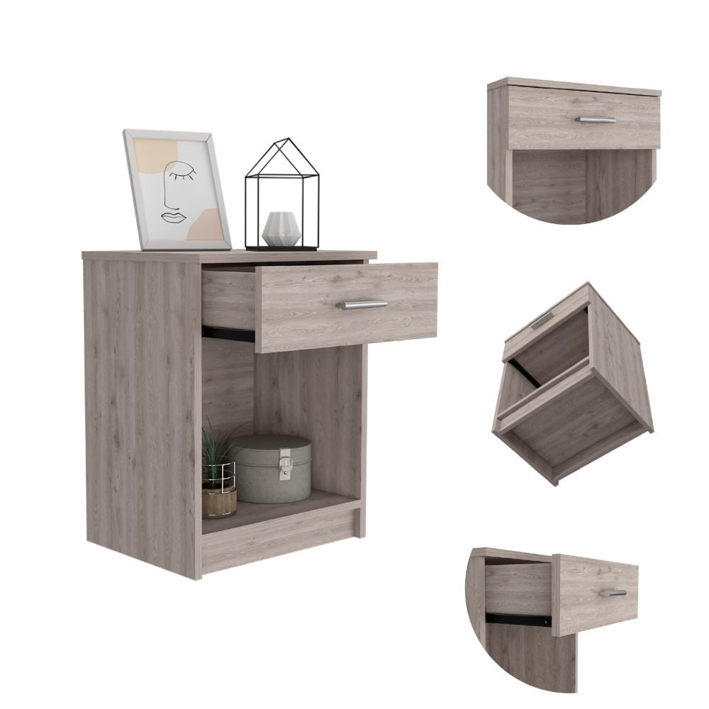 22" Wood One Drawer Nightstand-2