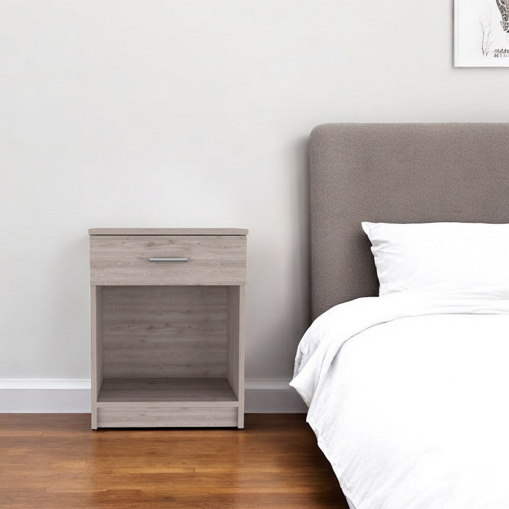 22" Wood One Drawer Nightstand-0