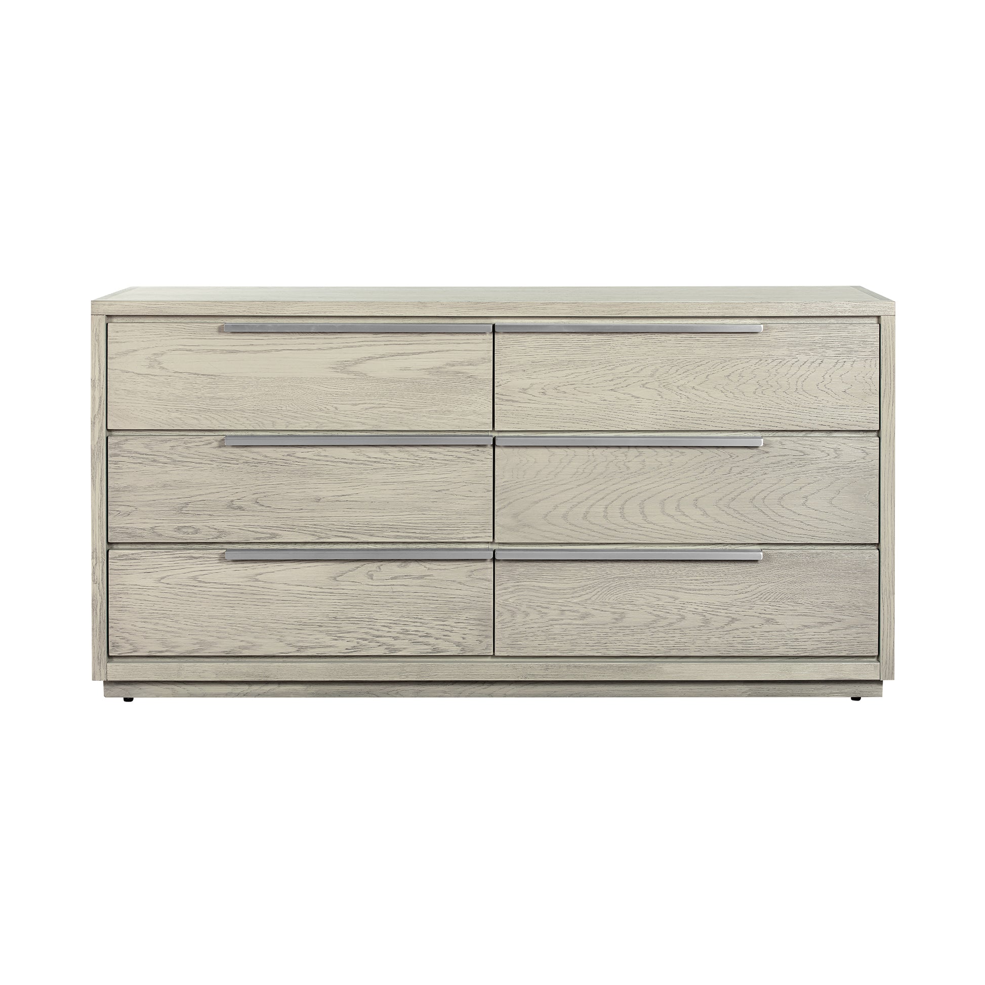 63" Gray Solid Wood Six Drawer Double Dresser-0