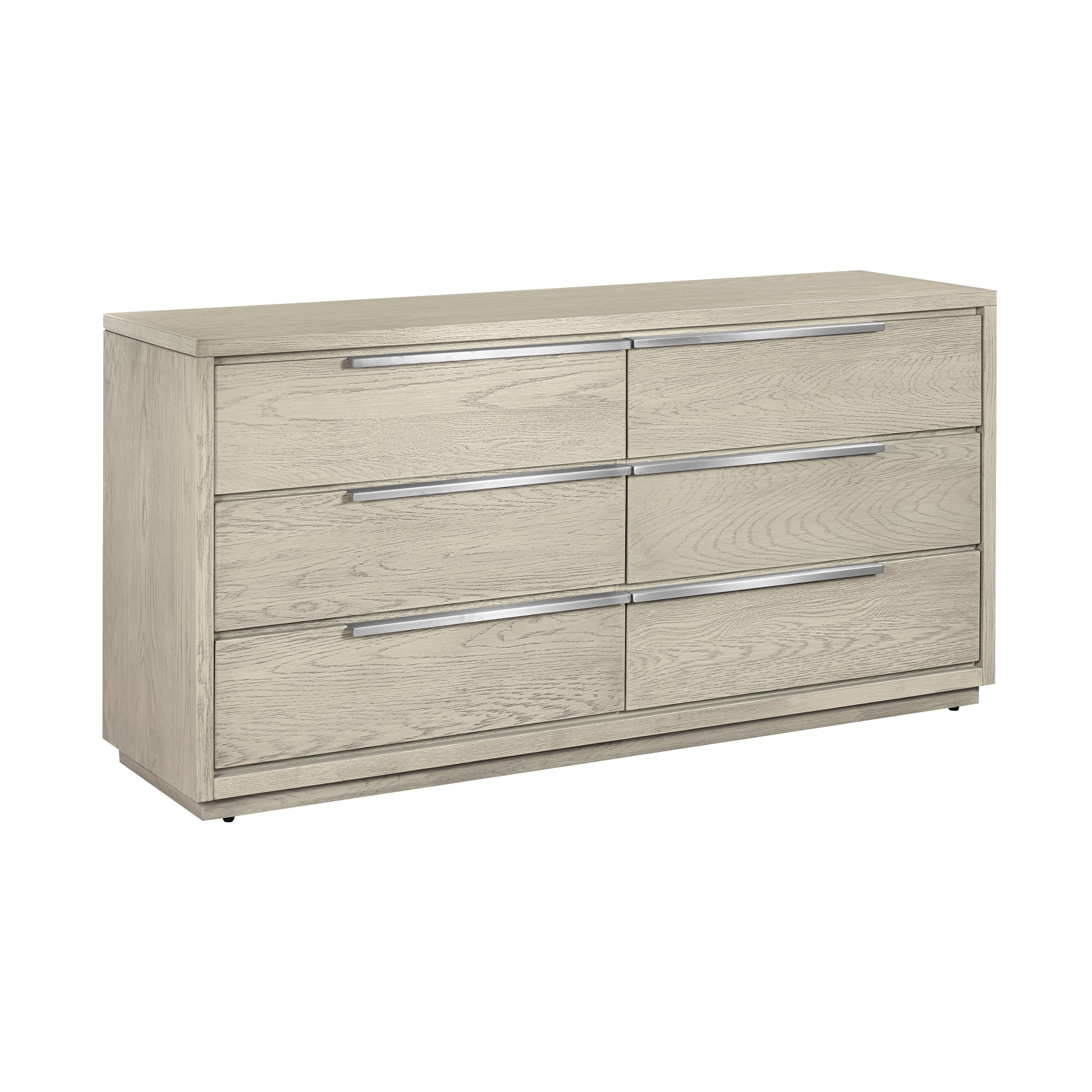 63" Gray Solid Wood Six Drawer Double Dresser-3