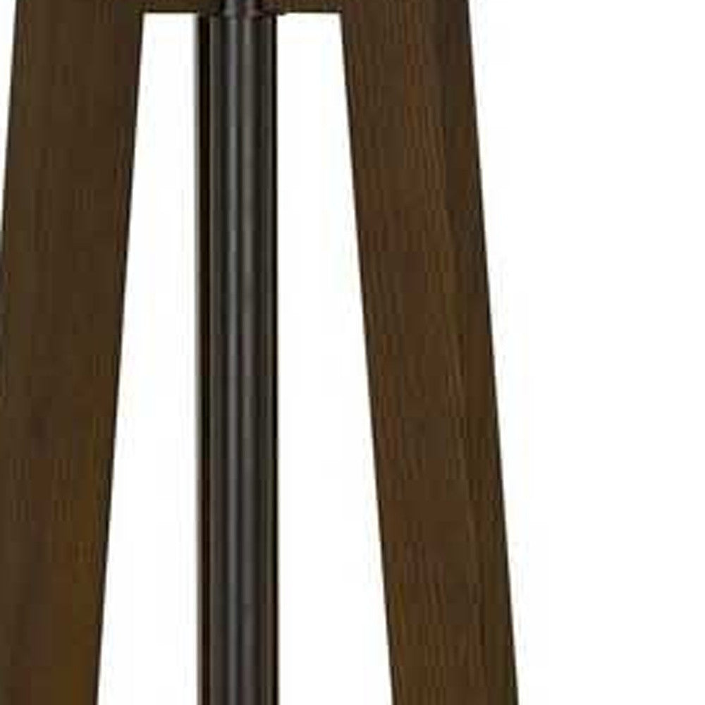 65" Brown Tripod Floor Lamp With White Rectangular Shade-3