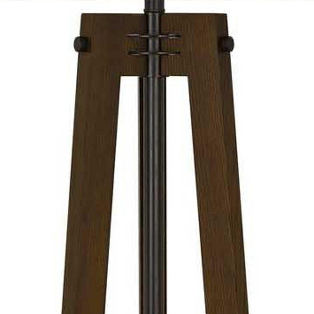 65" Brown Tripod Floor Lamp With White Rectangular Shade-4