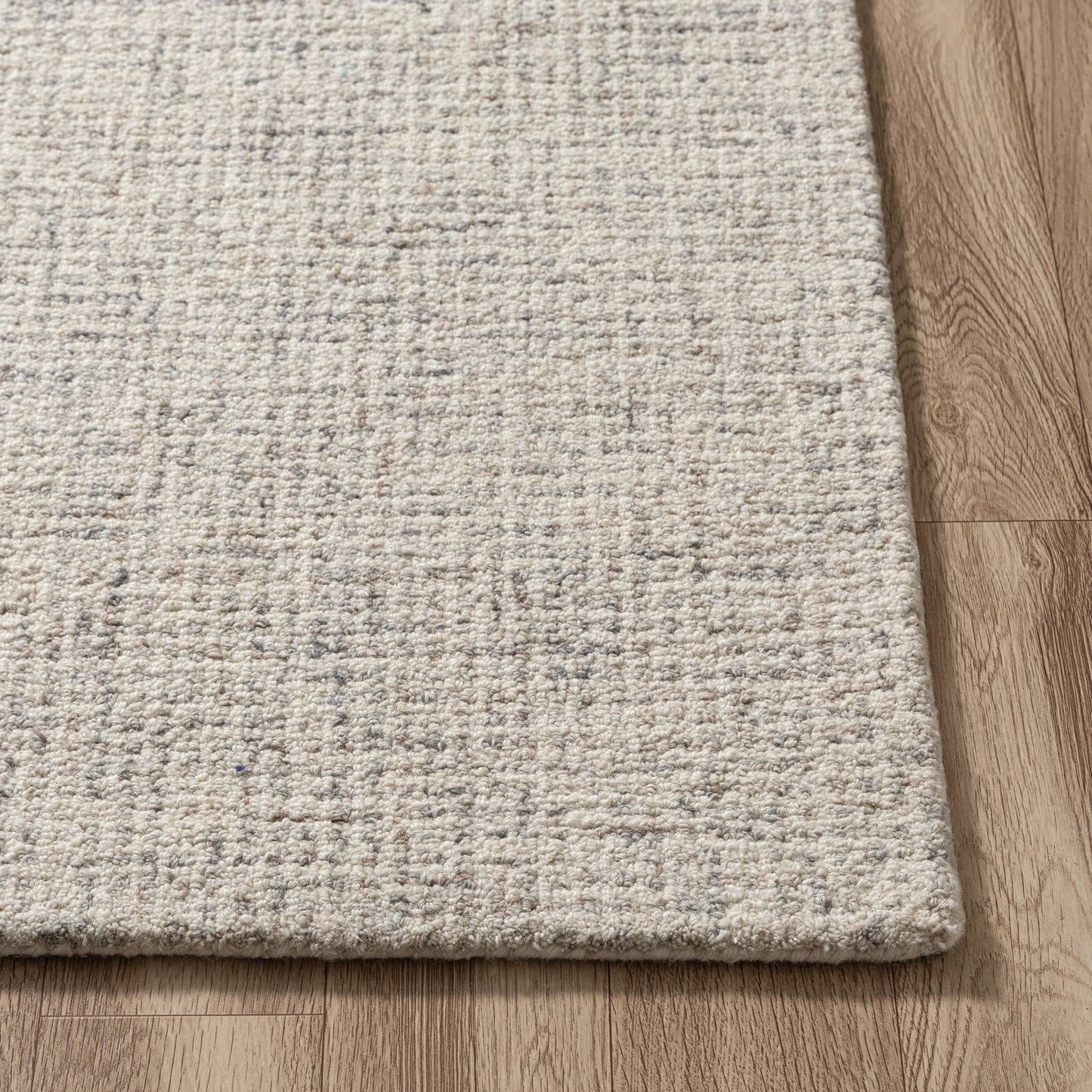 10' X 14' Brown Wool Checkered Hand Tufted Area Rug-6