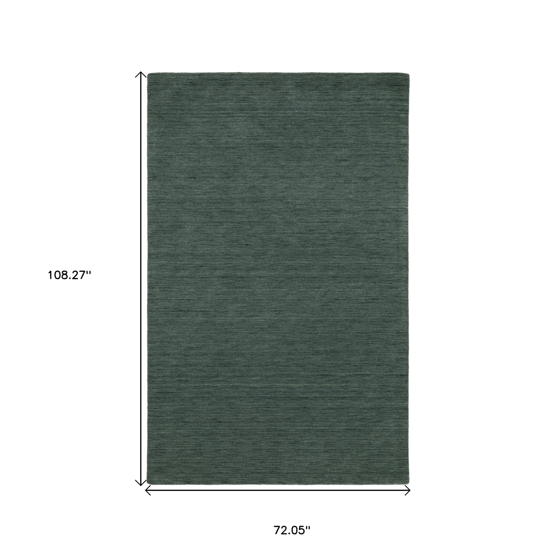 6' X 9' Teal And Blue Wool Hand Tufted Area Rug-2