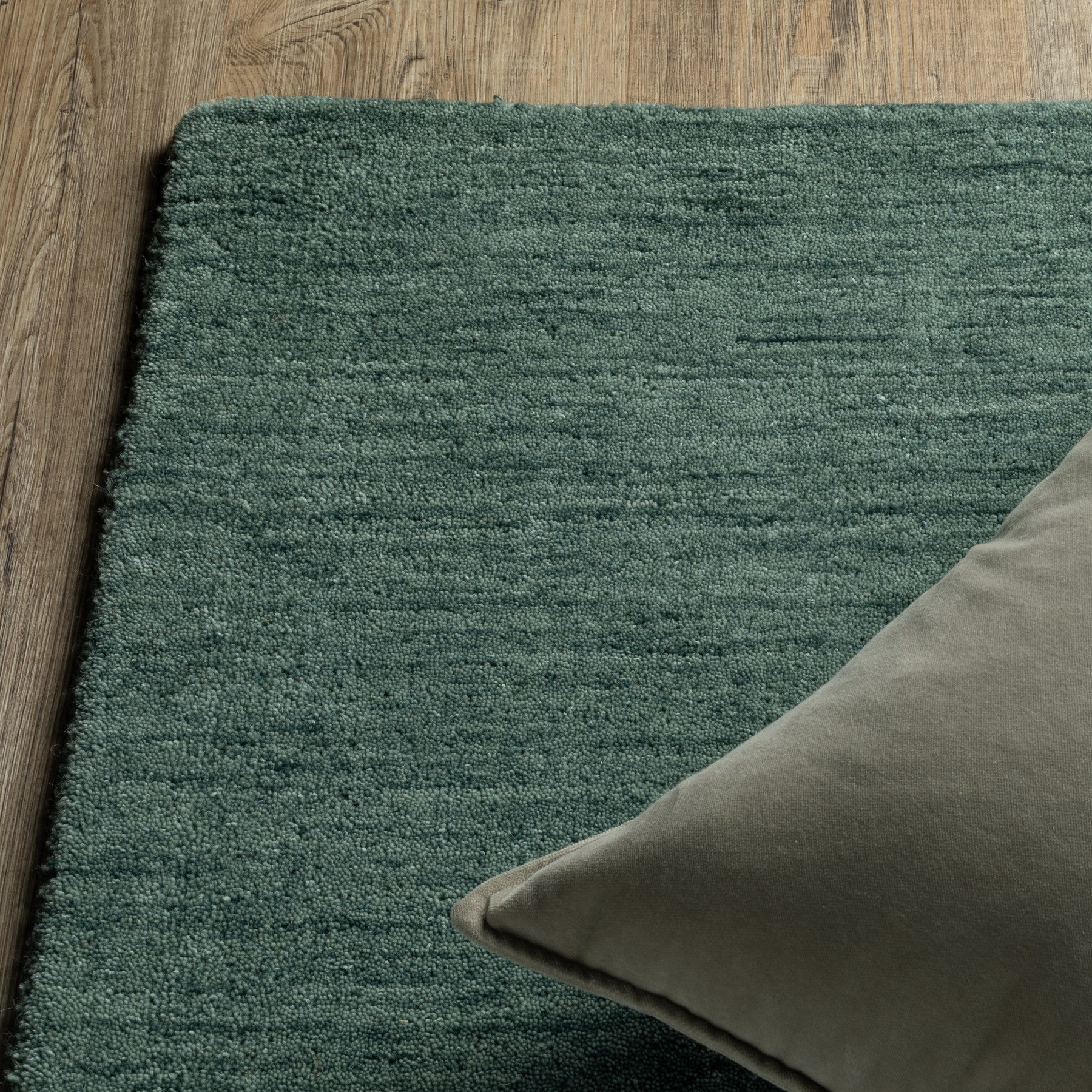 6' X 9' Teal And Blue Wool Hand Tufted Area Rug-5